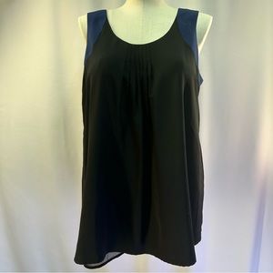 Simply Vera Women’s Black Flowy Sleeveless Long Shirt Size XL